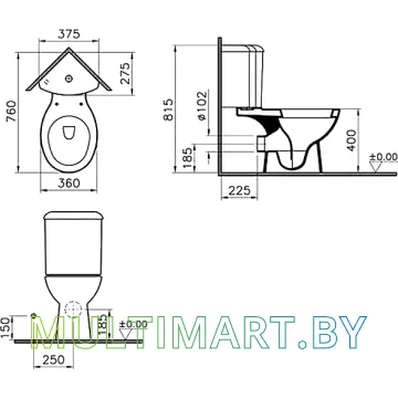 Унитаз Vitra Arkitekt [9754B003-7201] картинка 2
